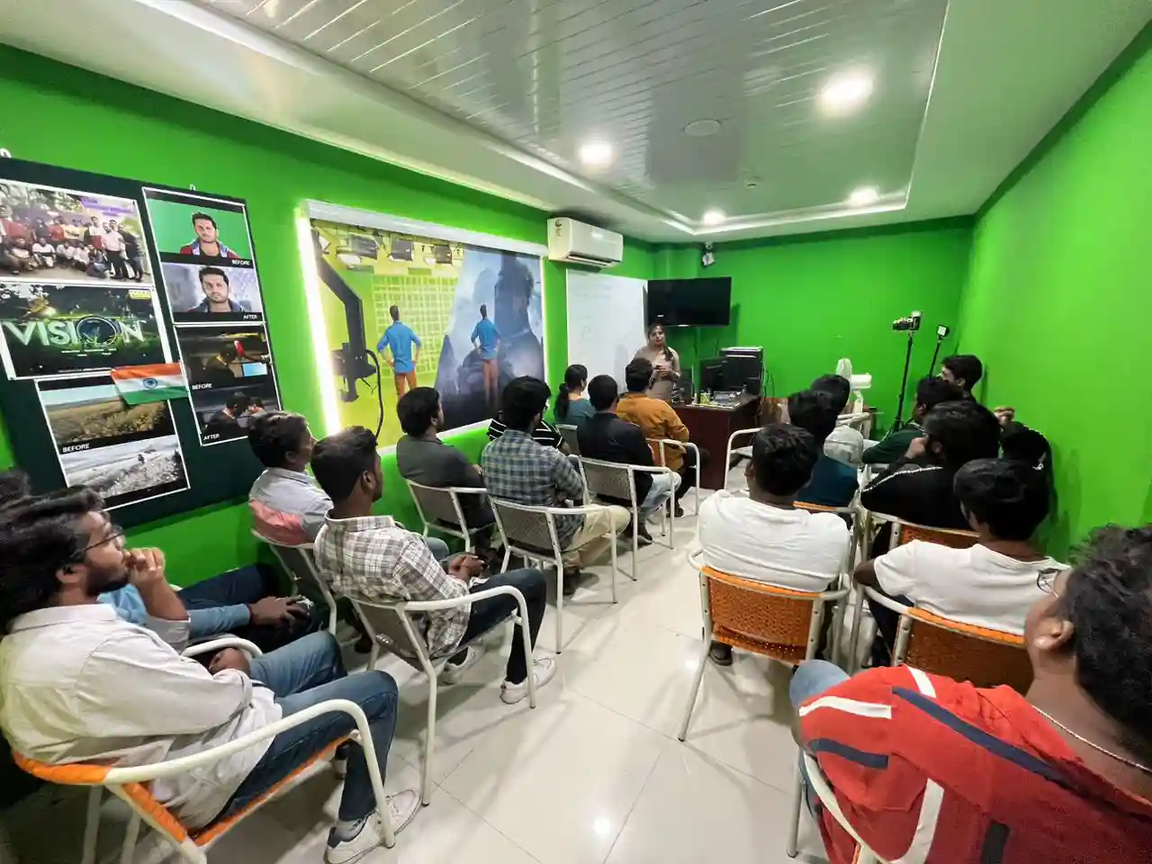 Green room studio at Arena Animation Kukatpally Green room studio at Arena Animation Kukatpally